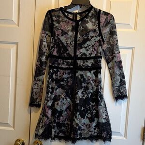 Women's medium fire Los Angeles black pink Whimsigoth lace fairy dress